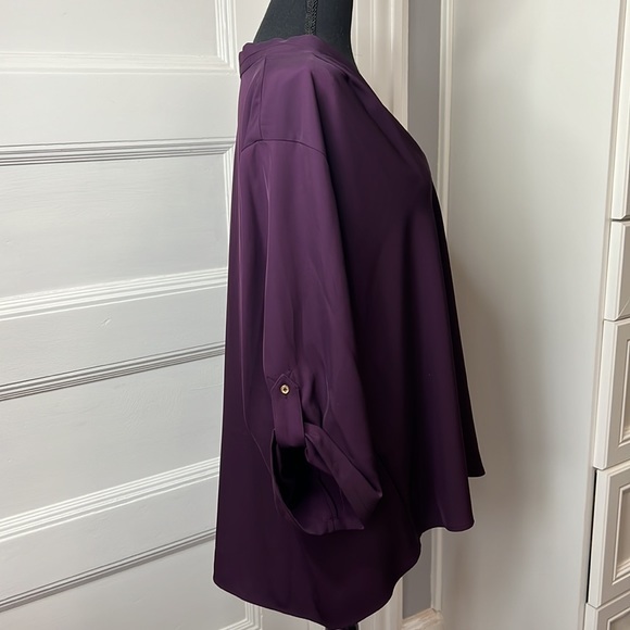 CALVIN KLEIN PURPLE BLOUSE SIZE 2X 2G 2TG - Picture 6 of 10